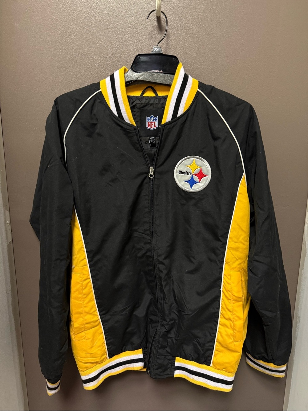NFL Pittsburgh Steelers Black and Gold Bomber Jacket